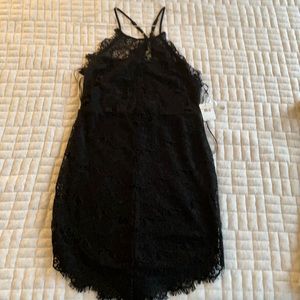 NWT: Free People black lace mini dress